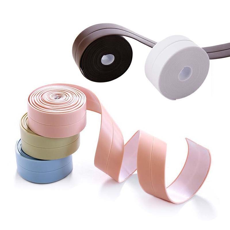 Set 2 Benzi Adezive Etansare Impermeabile 4cm Roz - Protectie Profesionala Bucatarie si Baie