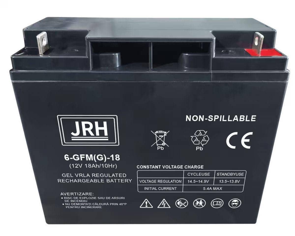Acumulator GEL JRH 12V 18Ah – Putere fiabilă, fără întreținere