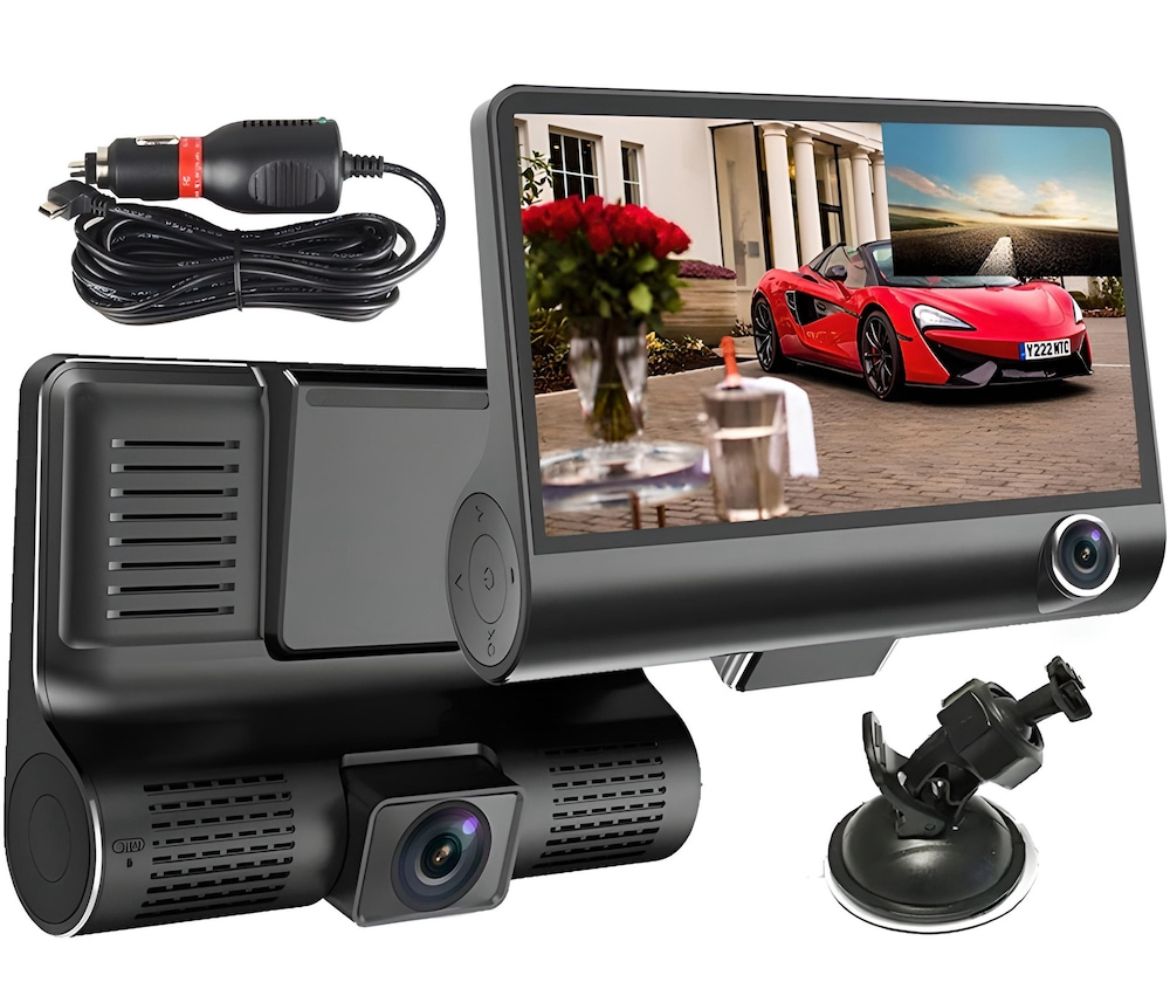 Cameră Video FULL HD Auto Triplă Fata/Spate/Interior