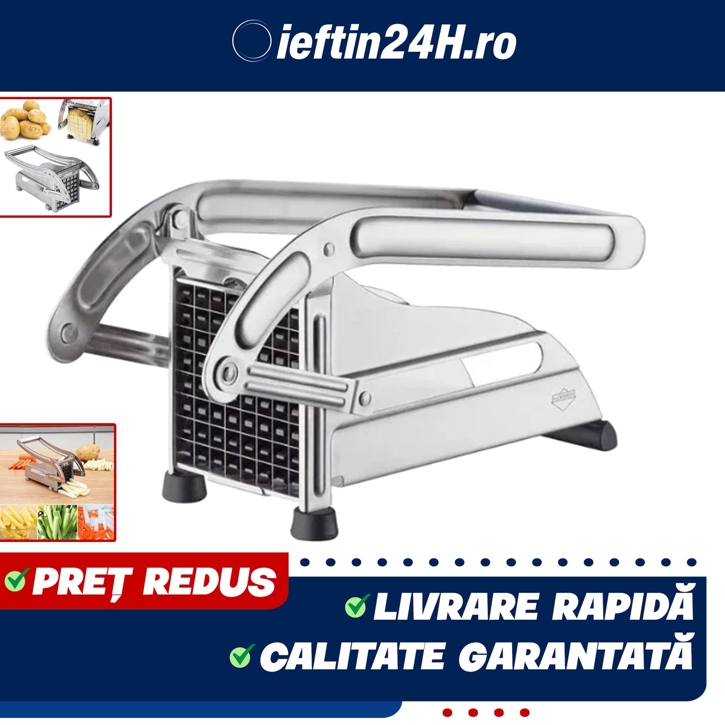 Feliator de cartofi pai cu Doua cutite interschimbabile din INOX