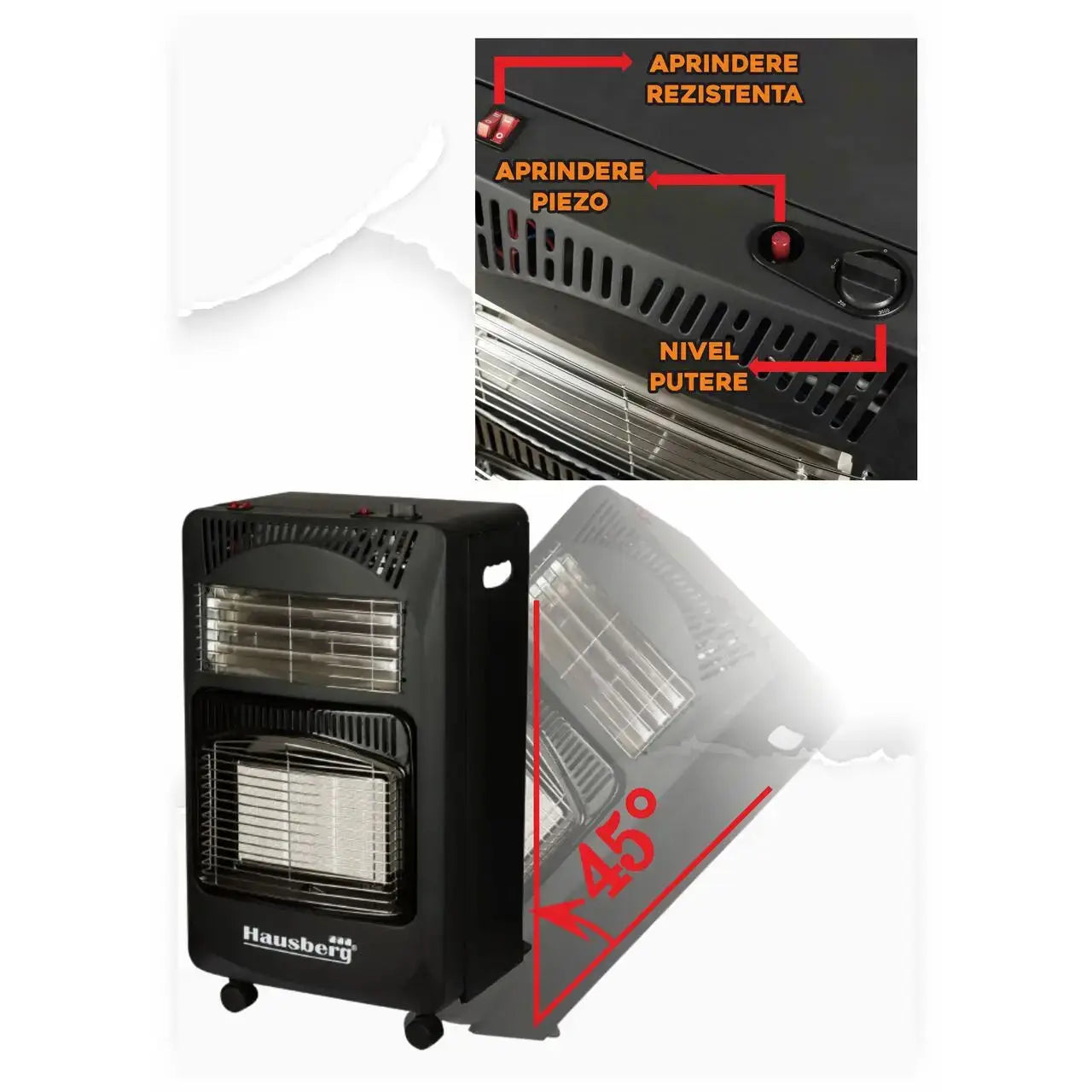 LICHIDARE STOC !! SOBA PE GAZ GPL si CURENT + 1 X ROLA DE INSTALATIE 100M CADOU