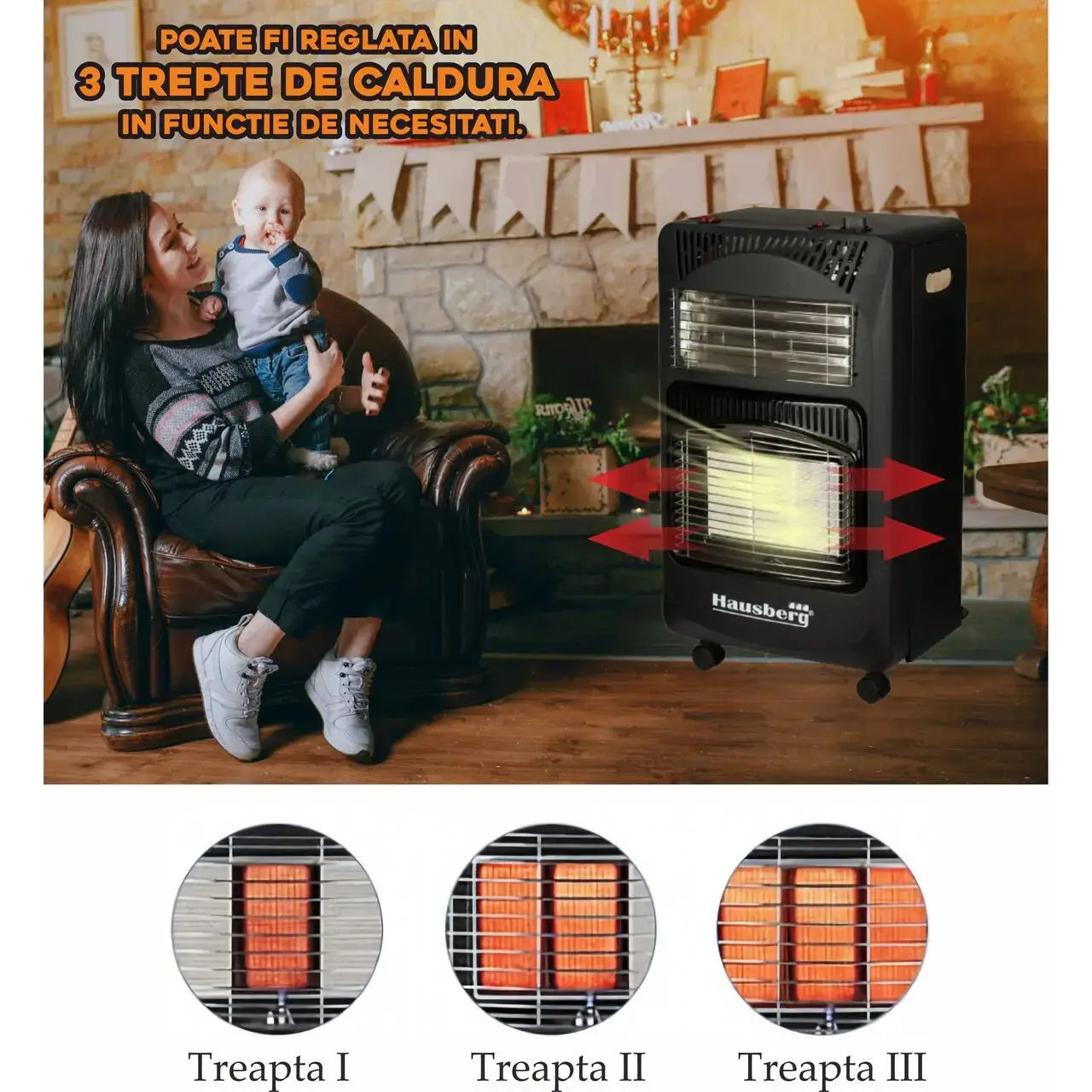 LICHIDARE STOC !! SOBA PE GAZ GPL si CURENT + 1 X ROLA DE INSTALATIE 100M CADOU