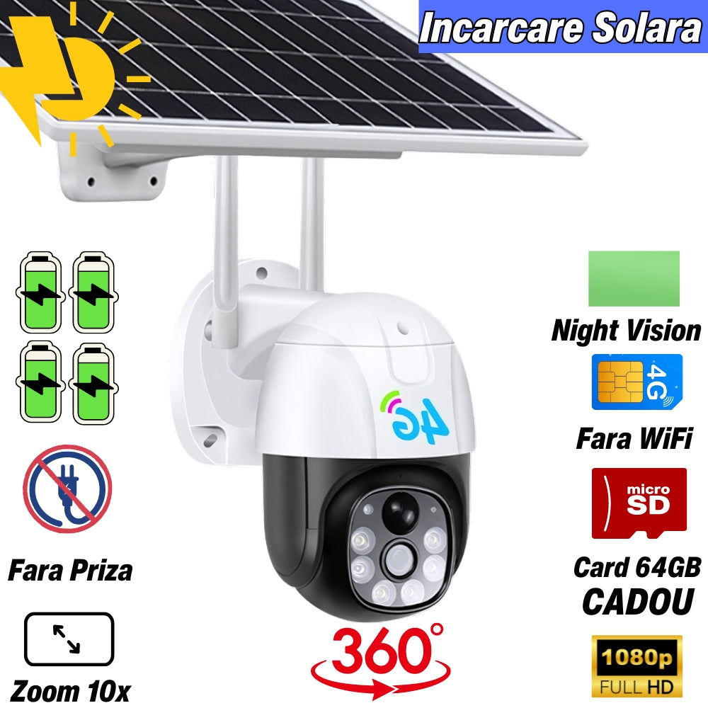 Camera Supraveghere LENSO 4G + CARD 64GB