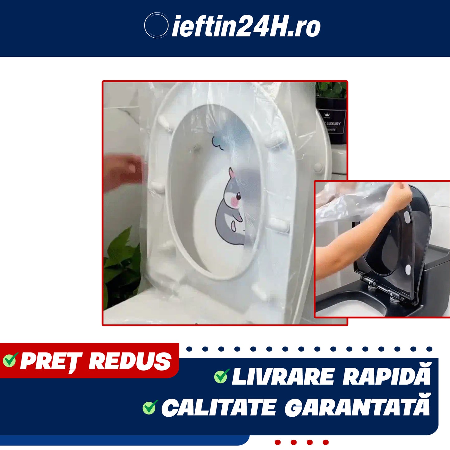 Set 50 De Huse Igienice Pentru Colac De Toaleta