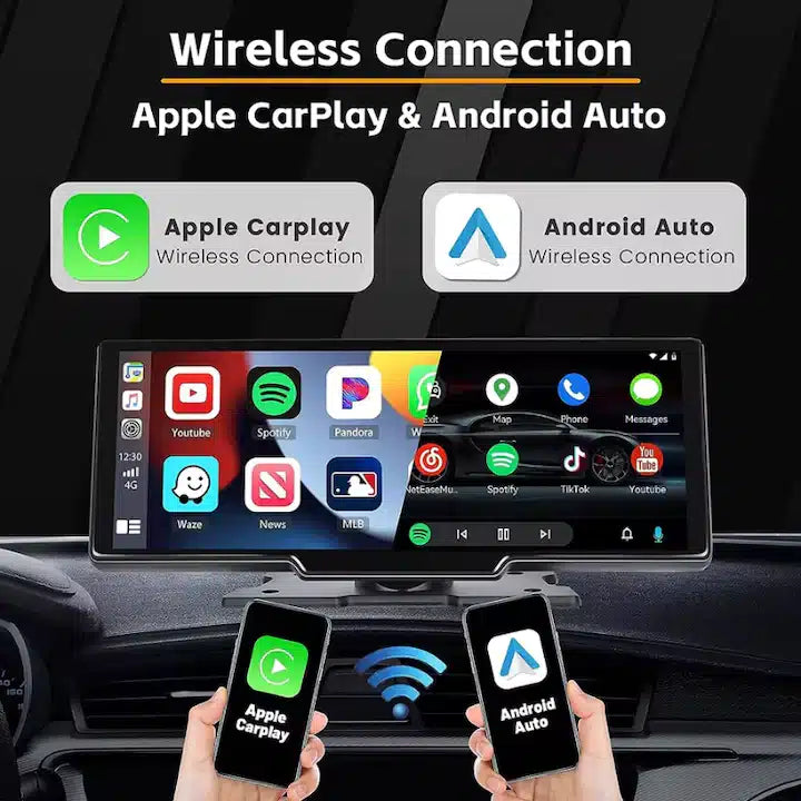 Navigație Auto Universală 10.26″ Touchscreen, Wireless CarPlay/Android Auto, Cameră 4K