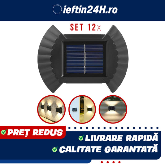 SET 12 LAMPI SOLARE IN FORMA DE SCOICA