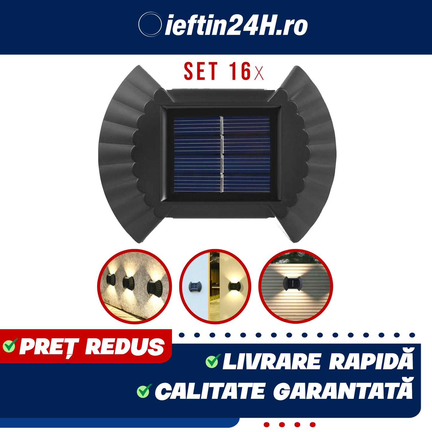 SET 16 LAMPI SOLARE IN FORMA DE SCOICA