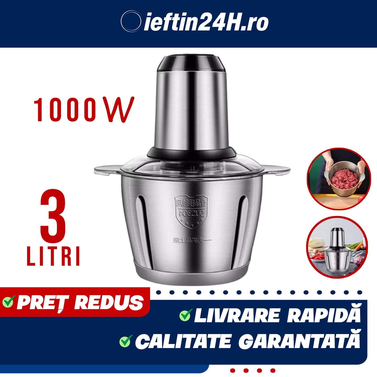 TOCATOR INOX 3 LITRI 1000W