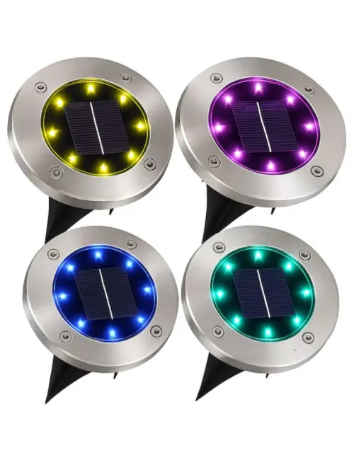 Set 4 Lampi Solare cu 8 Leduri