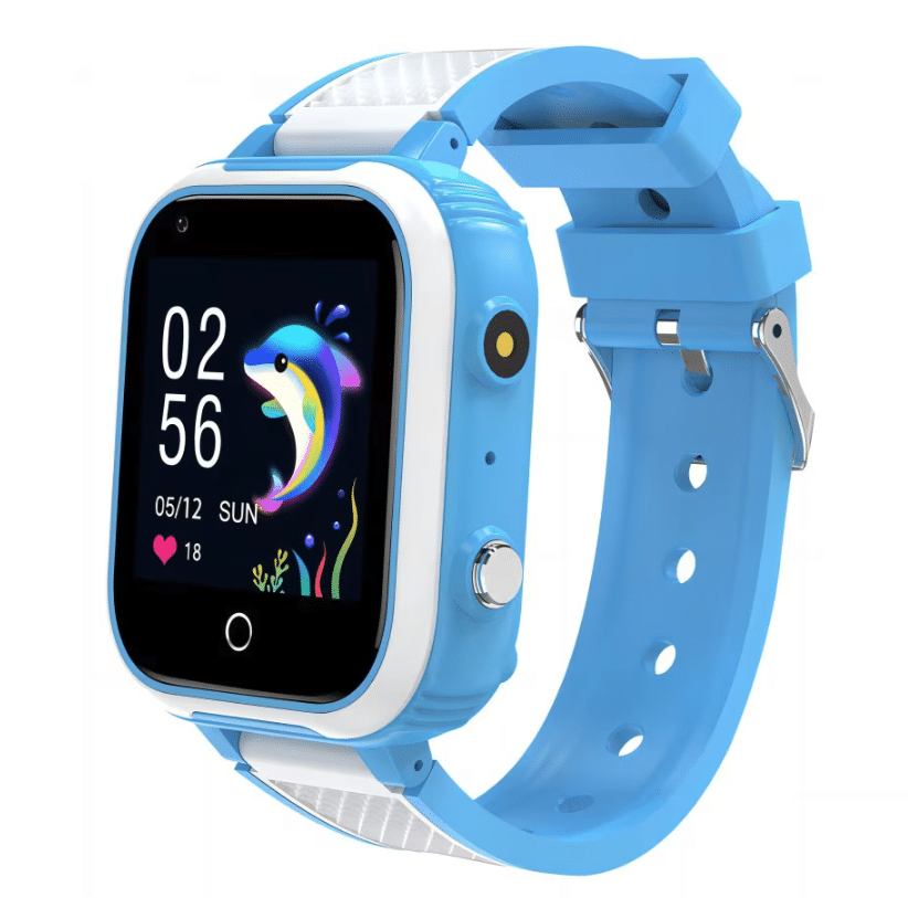 Ceas smartwatch copii , Rezistent la apa, 1.4 inch, apel video, blocare apel, monitorizare spion, Albastru