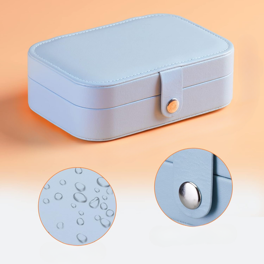 Cutie Organizator Bijuterii cu Dublu Compartiment - Piele PU, Portabila pentru Calatorii
