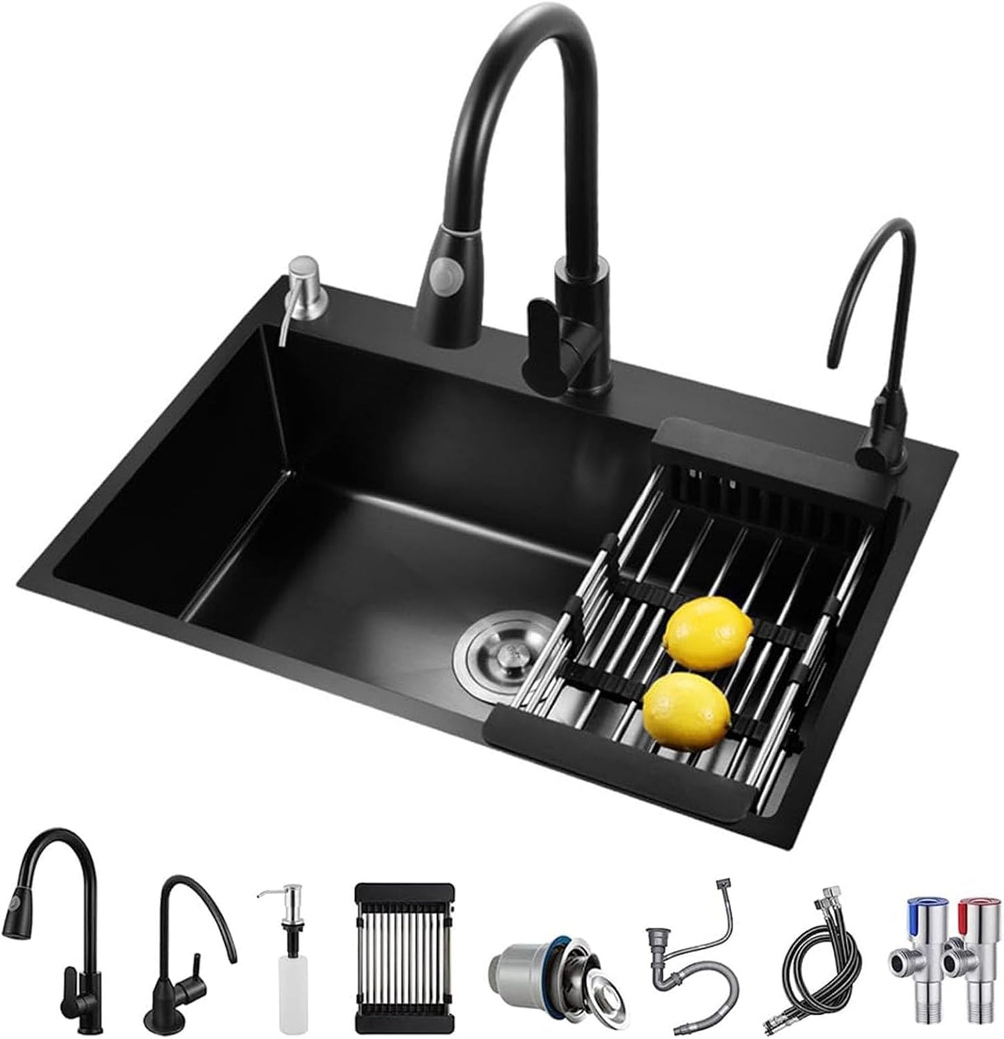 Set chiuveta si baterie tip lebada pentru bucatarie, multifunctionala