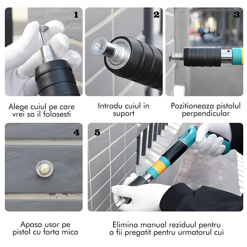 Pistol manual pentru fixarea cuielor + CUIE CADOU