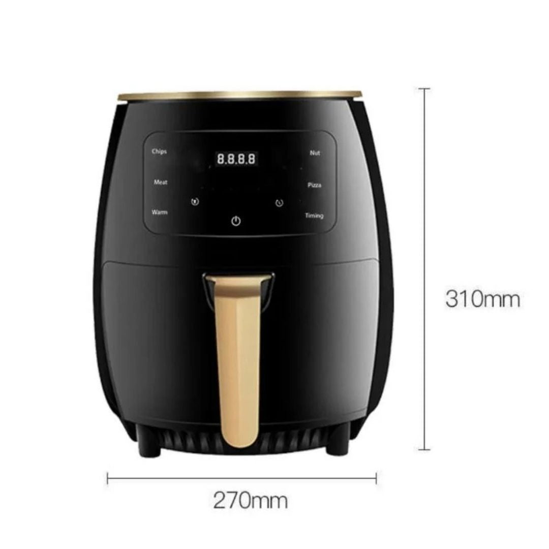 Friteuza cu aer cald AirFryer 3000W, capacitate 6L si afisaj digital + 100 hartii de copt cadou
