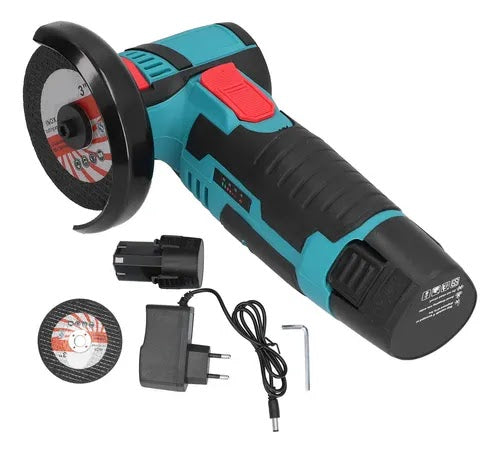 Mini Polizor Unghiular Flex Electric 36V cu 2 Acumulatori, 5 Discuri Incluse