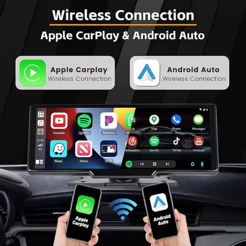 Navigație Auto Universala  10.2 inch Touchscreen, Wireless CarPlay/Android Auto, Camera 4K
