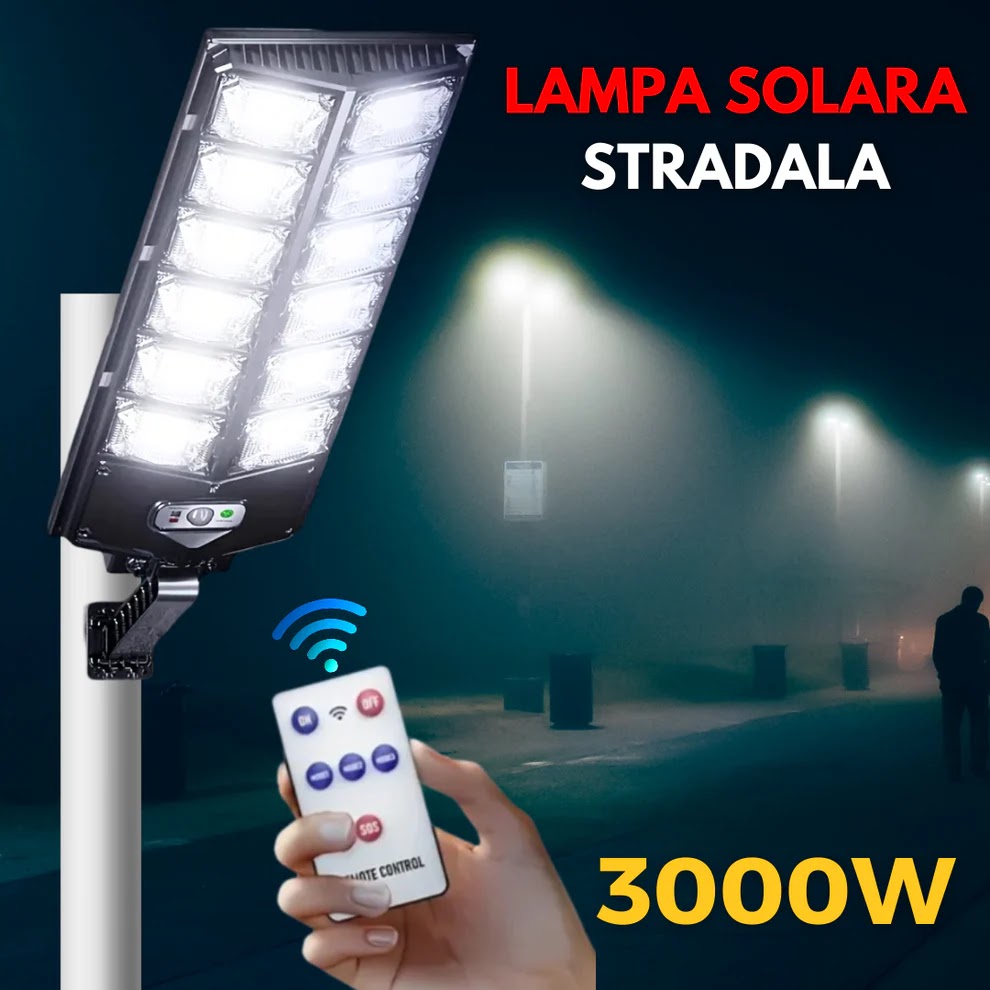 Lampa solară stradală 3000W  70 CM W789B-6