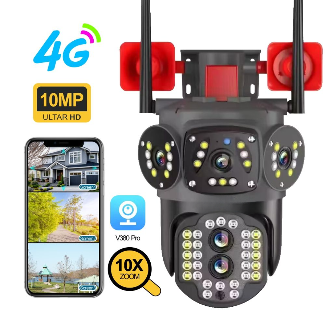 Camera Tripla cu 2 Alarme, 4g