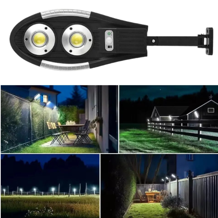 Lampa Solara 150W cu 60 LED COB, Senzor Miscare, 3 Moduri Iluminare, Telecomanda, IP65, Autonomie pana la 12h, Iluminat Exterior pentru Curte si Gradina