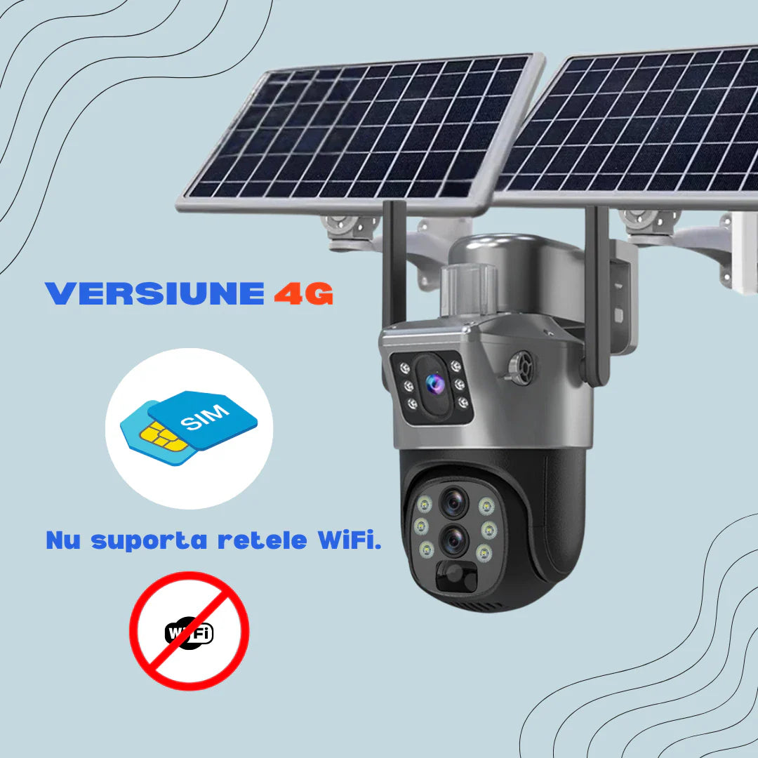 Camera Solara LENSO 4G Dubla + CARD CADOU