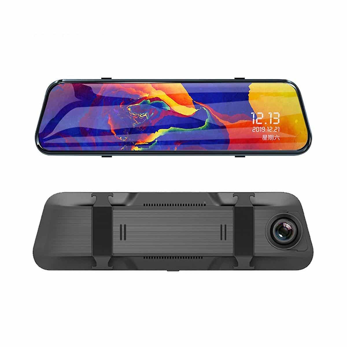9.66inch 1080p Dual Lens Touchable Screen Car Recorder With Back-up Camera Function Hd Night Vision
