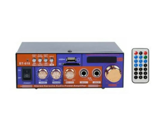 Amplificator audio cu Bluetooth pentru Karaoke BT-618 si citire USB -MicroSD