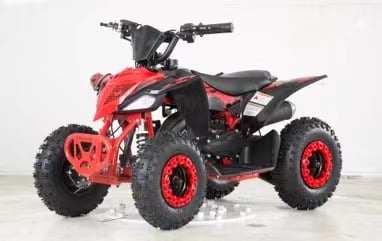 Atv 49cc rosu jrh 2 timpi benzina porniere electrica