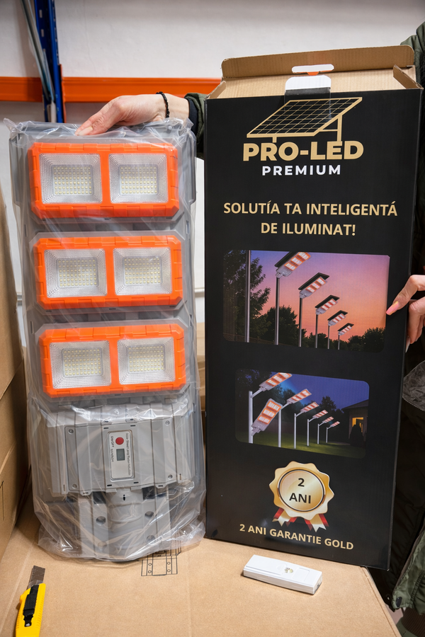 Pachet 2x Lampi Solare Stradale PREMIUM LED 3000W