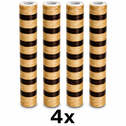 Tapet Autoadeziv Stil Riflaj – Role PVC 300x45 cm, Textură Lemn