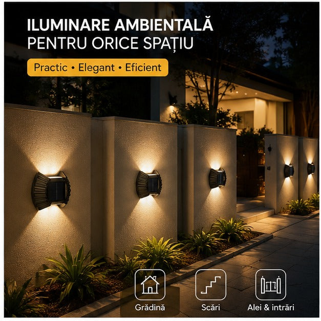 Lămpi solare decorative Scoică – set de 8 lămpi