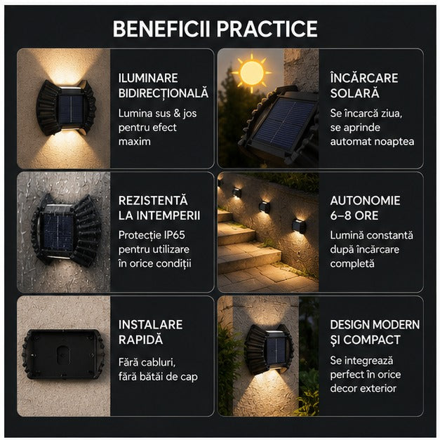 Lămpi solare decorative Scoică – set de 8 lămpi