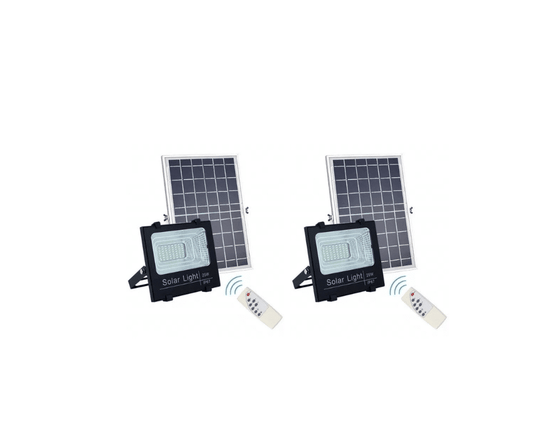 2x Proiector LED 15W-25W cu panou solar si telecomanda