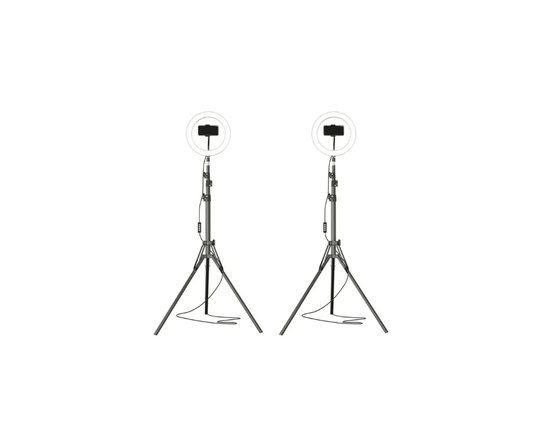 x2 Lampi circulari Ring Light, 120 x LED SMD, 10 trepte lumina, telecomanda pe fir