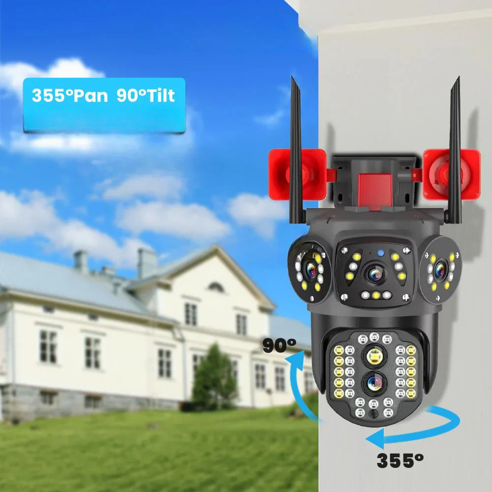 Camera Tripla cu 2 Alarme, Wi-fi