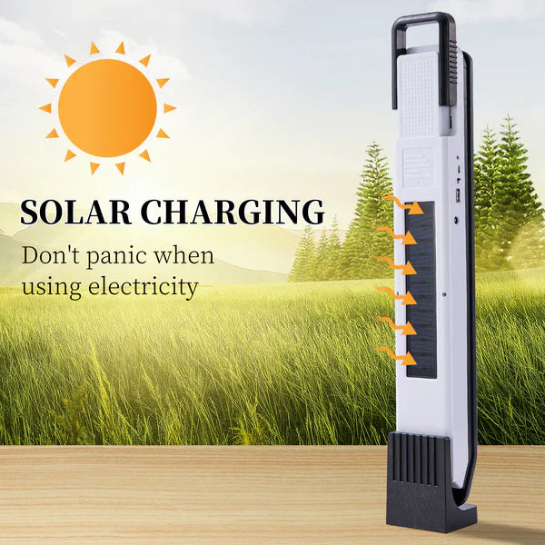 Pachet 4x Lămpi Solare Camping cu Suport Reglabil, Încărcare USB & Panou Solar – Rezistente la Apă, Autonomie Lungă