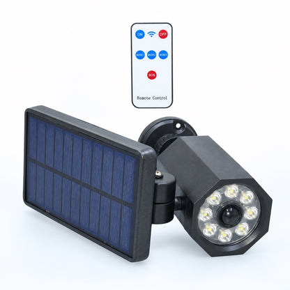 Lampă solară exterior cu senzor de mișcare, LED negru