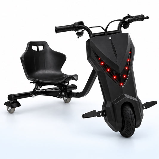 Tricicletă Electrică Drift Copii, 250W, Boxă Bluetooth, LED, 3 Viteze, până la 130 kg