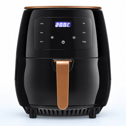 Friteuză cu aer cald 6L, 2400W, coș antiaderent detașabil