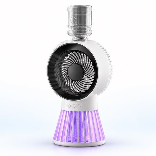Ventilator 4 în 1 cu Umidificare și Capcană Țânțari