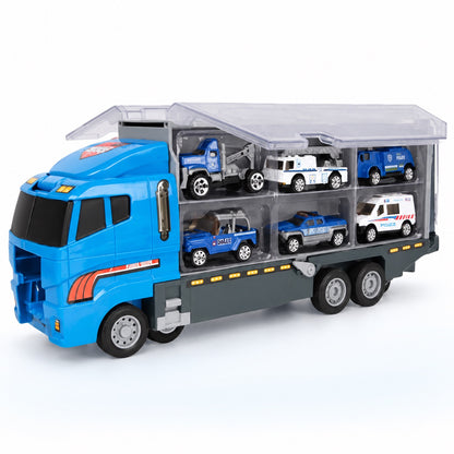 Camion cu Mașinuțe City Service, aliaj metalic 3+ ani