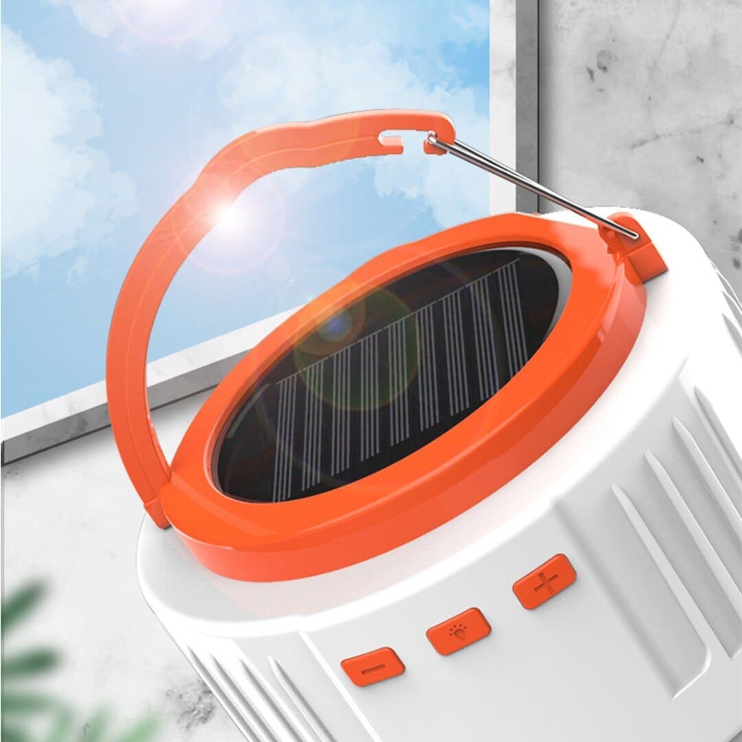 Lanternă solară cu 42 LED, reîncărcabilă prin USB, cu lumină difuzor fără fir, lampă pentru cort de camping, pentru iluminat de urgență în exterior/interioară