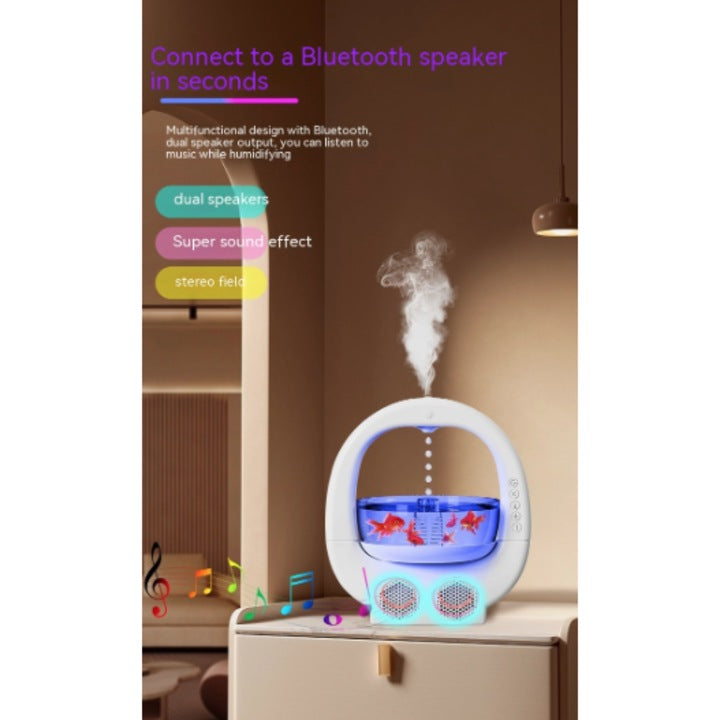 Boxă Bluetooth cu Umidificator Anti-Gravitațional 700ml