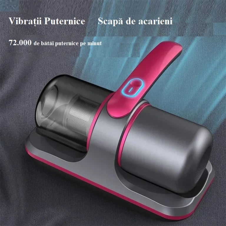 Mini aspirator de acarieni 4în1, lumină UV-C, 100W