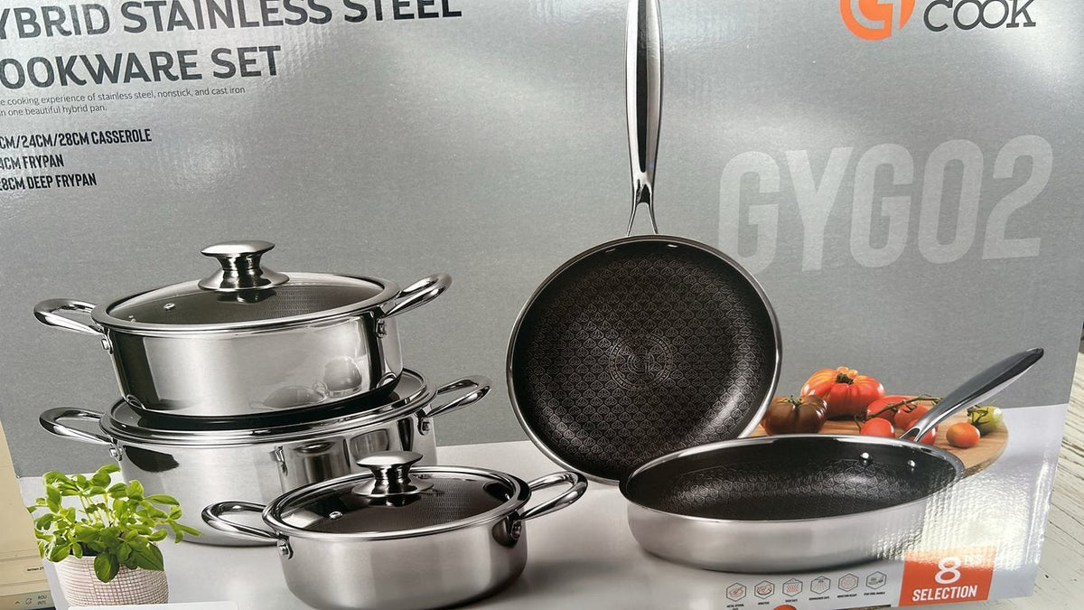 Set Oale și Tigăi 8 Piese Inox, Antiaderent, Inducție