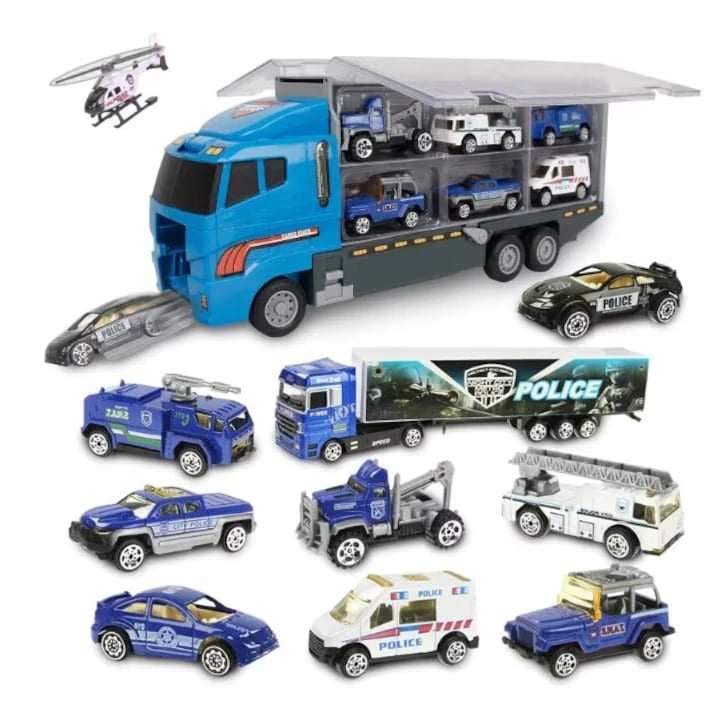 Camion cu Mașinuțe City Service, aliaj metalic 3+ ani