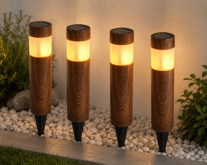 Set 4 Lămpi Solare Grădină IP44, Lumină Caldă SOLORA