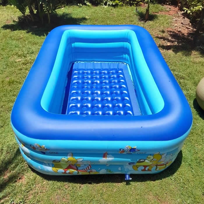 Piscină gonflabilă copii 200x120x40 cm, PVC, 2 inele