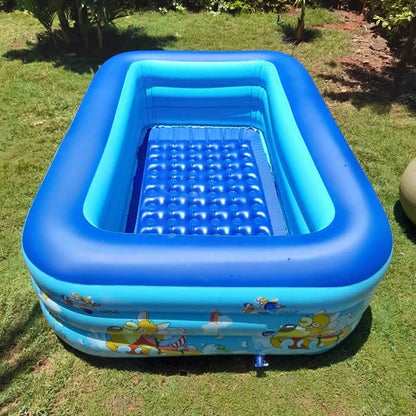 Piscină gonflabilă copii 200x120x40 cm, PVC, 2 inele