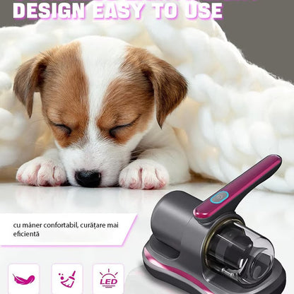 Mini aspirator de acarieni 4în1, lumină UV-C, 100W