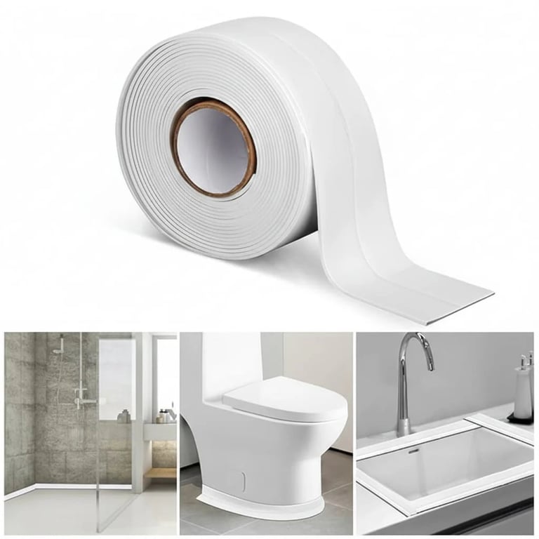 Bandă adezivă etanșare impermeabilă chiuvetă, cadă 3,2x3,8m